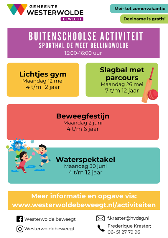 Flyer mei tot zomer vakantie BW